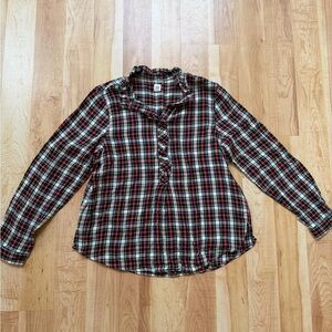 GAP Holiday Christmas Plaid Long Sleeve women’s large